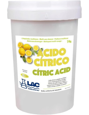 Ácido cítrico orgánico natural para uso en cocinas, baños, inodoros