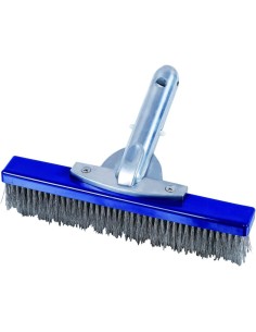 Cepillo corto con palo de aluminio y púas de inox