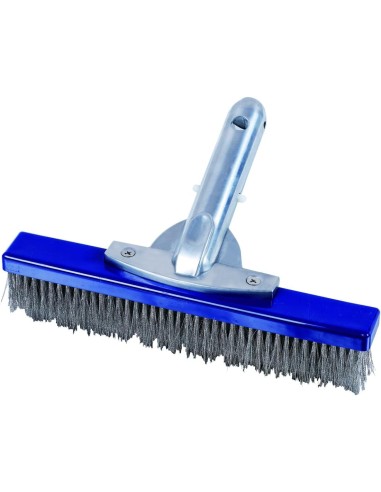Cepillo corto con palo de aluminio y púas de inox