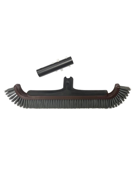 Cepillo reforzado largo curvo fijación mediante clip Aquapool Pro