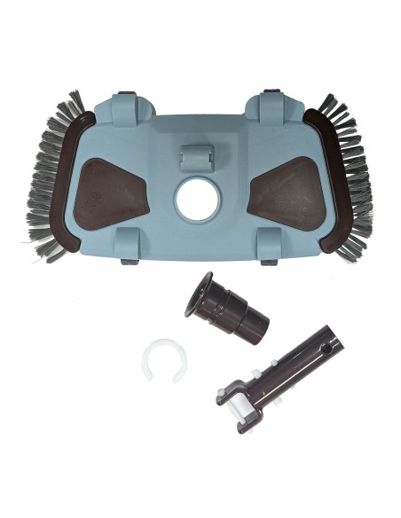 Carro limpia fondos fijación mediante clip con cepillos laterales Aquapool Pro