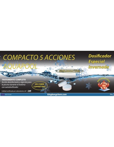COMPACTO 5 ACCIONES AQUAPOOL (200 gr)