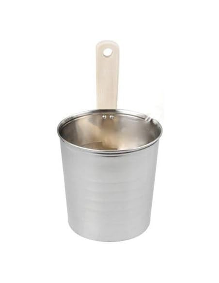 CUBO SAUNA INOX 5L CON MANGO MADERA