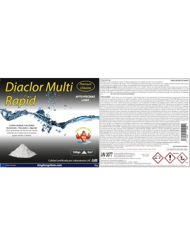 DIACLOR MULTI RAPID Cloro Choque 3 Acciones granulado disolución rápida