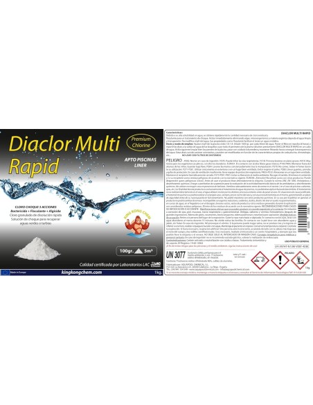 DIACLOR MULTI RAPID Cloro Choque 3 Acciones granulado disolución rápida