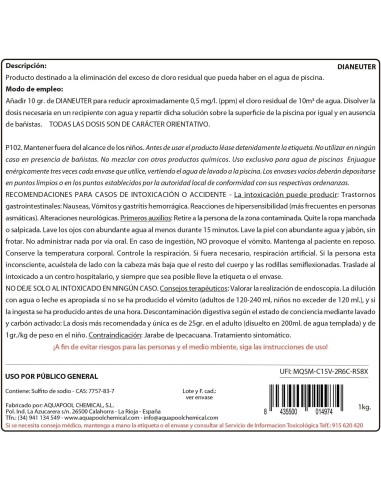 DIANEUTER Neutralizador de cloro