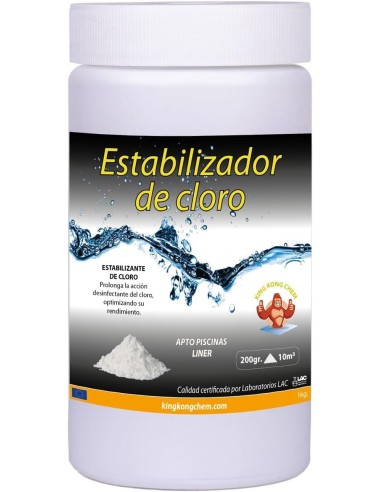 Estabilizador de cloro, retrasa la destrucción del cloro en tu piscina.
