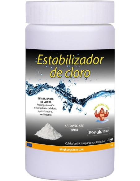 Estabilizador de cloro, retrasa la destrucción del cloro en tu piscina.
