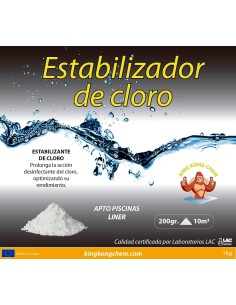 Estabilizador de cloro, retrasa la destrucción del cloro en tu piscina. 2