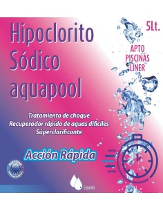 Hipoclorito sódico líquido para obtener una cloración rápida y mantenimiento agua de tu piscina. 2