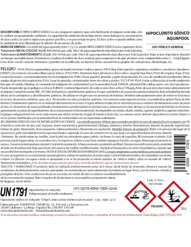 HIPOCLORITO SÓDICO AQUAPOOL