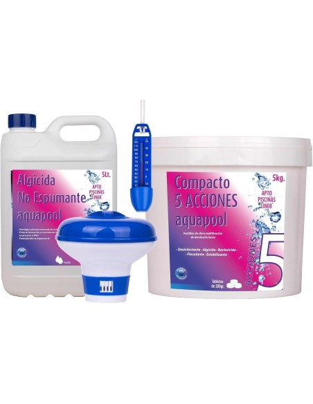 Kit de inicio para la limpieza y mantenimiento de tu piscina.