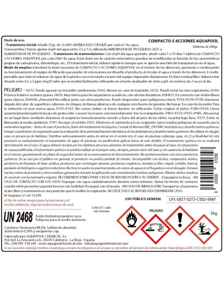 KIT COMPACTO 5 AQUAP.200 5KG+ALG. NO ESPUMANTE  5L+022867