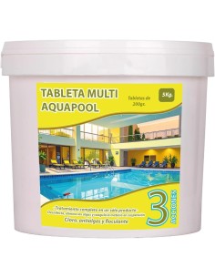 Tableta multi Aquapool 3 acciones para el agua de tu piscina.