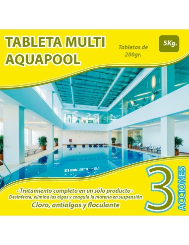 TABLETA MULTI AQUAPOOL (formato 200 gr)