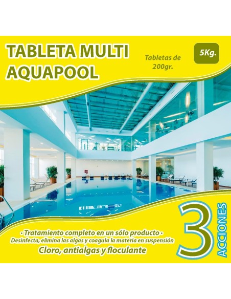 TABLETA MULTI AQUAPOOL (formato 200 gr)