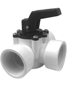 Vávula 3 vías para piscina elevada.