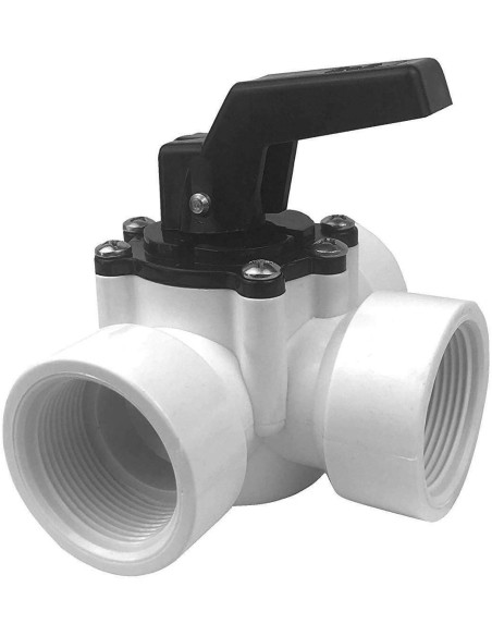 Vávula 3 vías para piscina elevada.