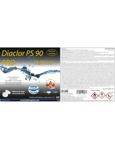 DIACLOR PS 90 PRO Cloro Especial Piscinas Filtro Cartucho