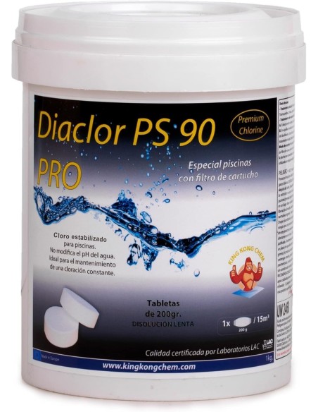 Diaclor PS 90 Pro pastillas de cloro sin floculante.