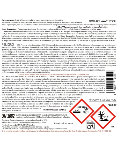 BIOBLACK AVANT POOL